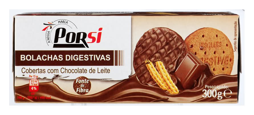 PorSi - Bolachas digestive chocolate, 300 g
