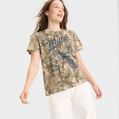 Miller Pheasant Short Sleeve Graphic T-Shirt, Women, L, Camouflage