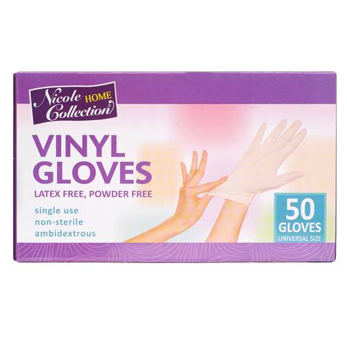 Nicole Home Colletion Single Use Vinyl Gloves (50 ct) (universal)