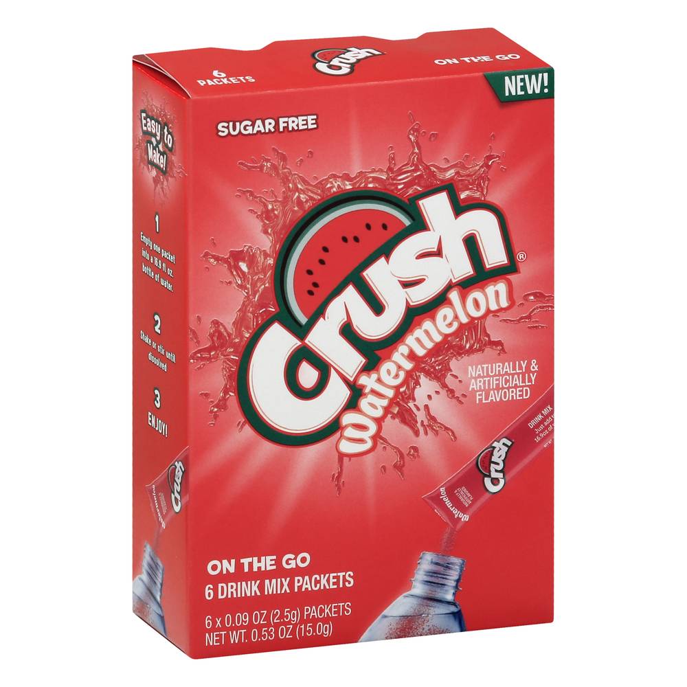 Crush On the Go Drink Mix, Watermelon (0.54 oz, 6 ct)