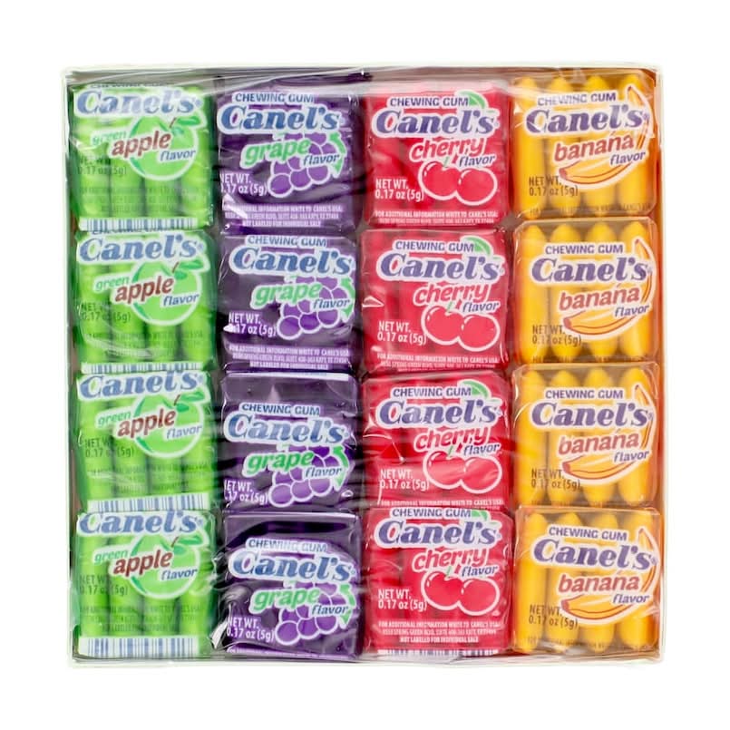 Canel's Fruit Flavored Chewing Gum, Assorted Flavors, 4-pc Pack.