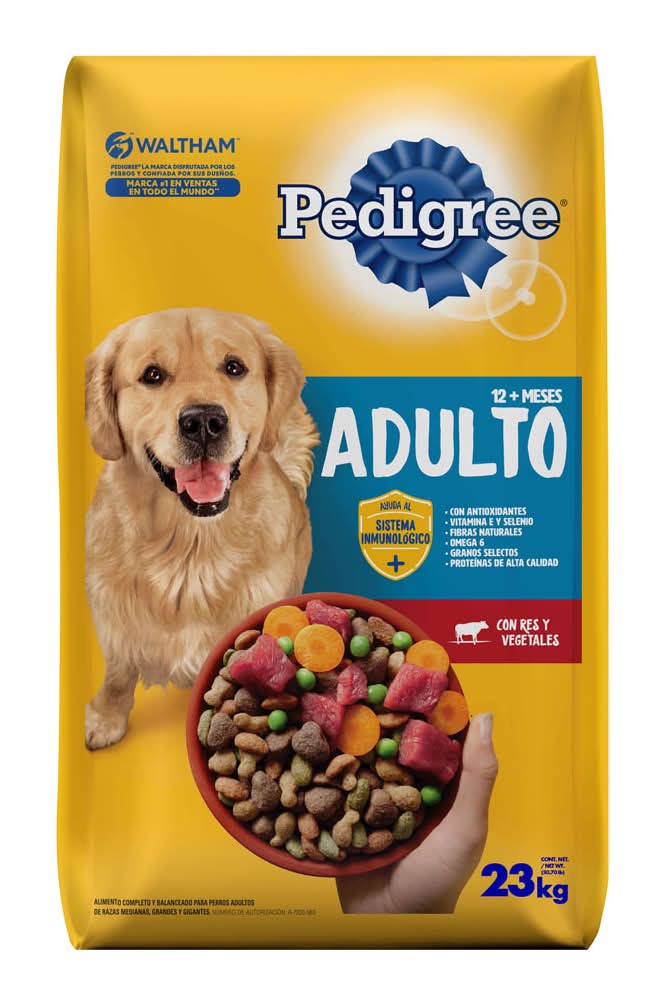 Pedigree · Alimento para perros de carne y vegetales, Adulto (23 kg)