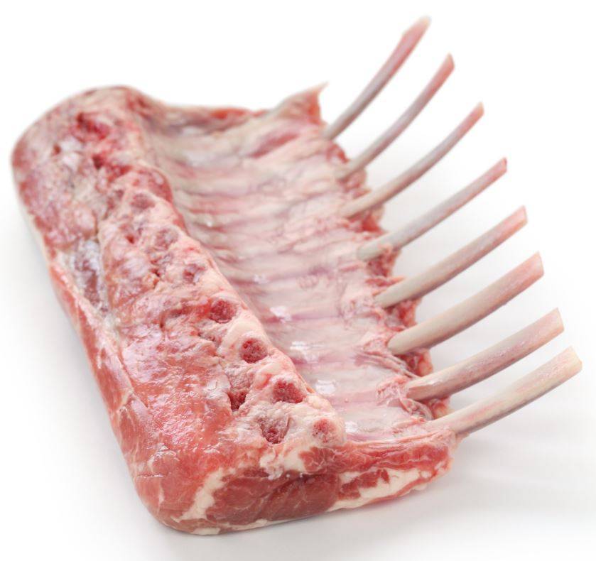 Lamb Rack, New Zealand, Frenched, Halal, 20-24 oz (1 Unit per Case)
