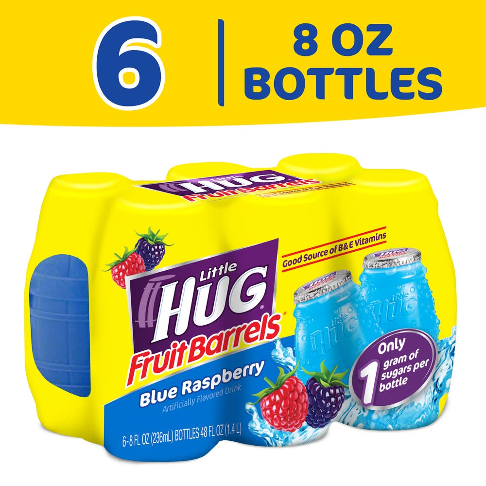 Little Hug Fruit Barrels, Blue Raspberry (6 x 48 fl oz)