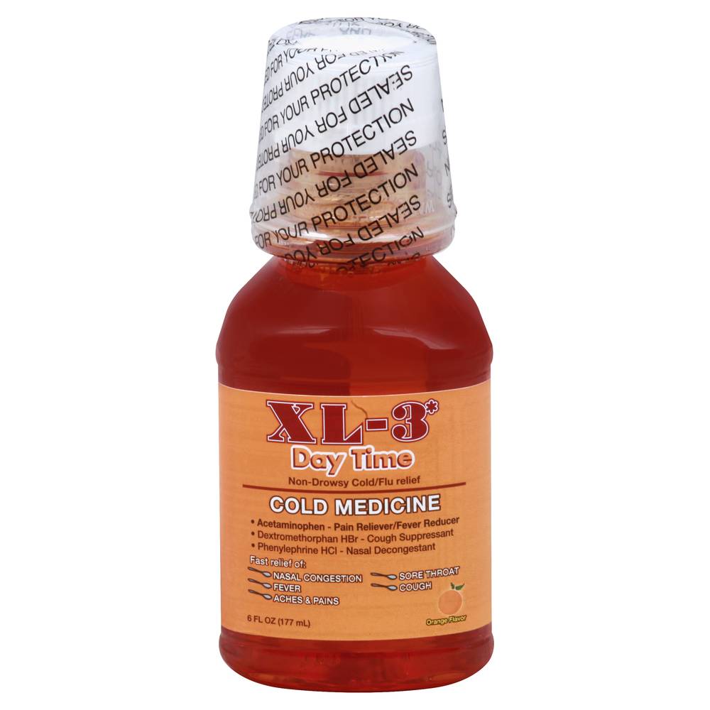 XL-3 Day Time Orange Flavor Cold Medicine (6 fl oz)