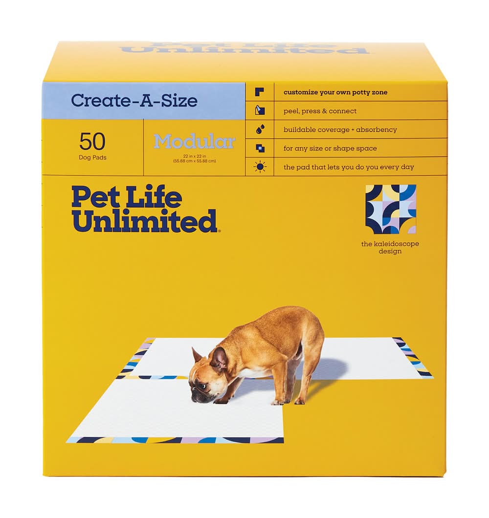 Pet Life Unlimited Create-A-Size Dog Pads, Modular, 50ct (Size: 50 Count)