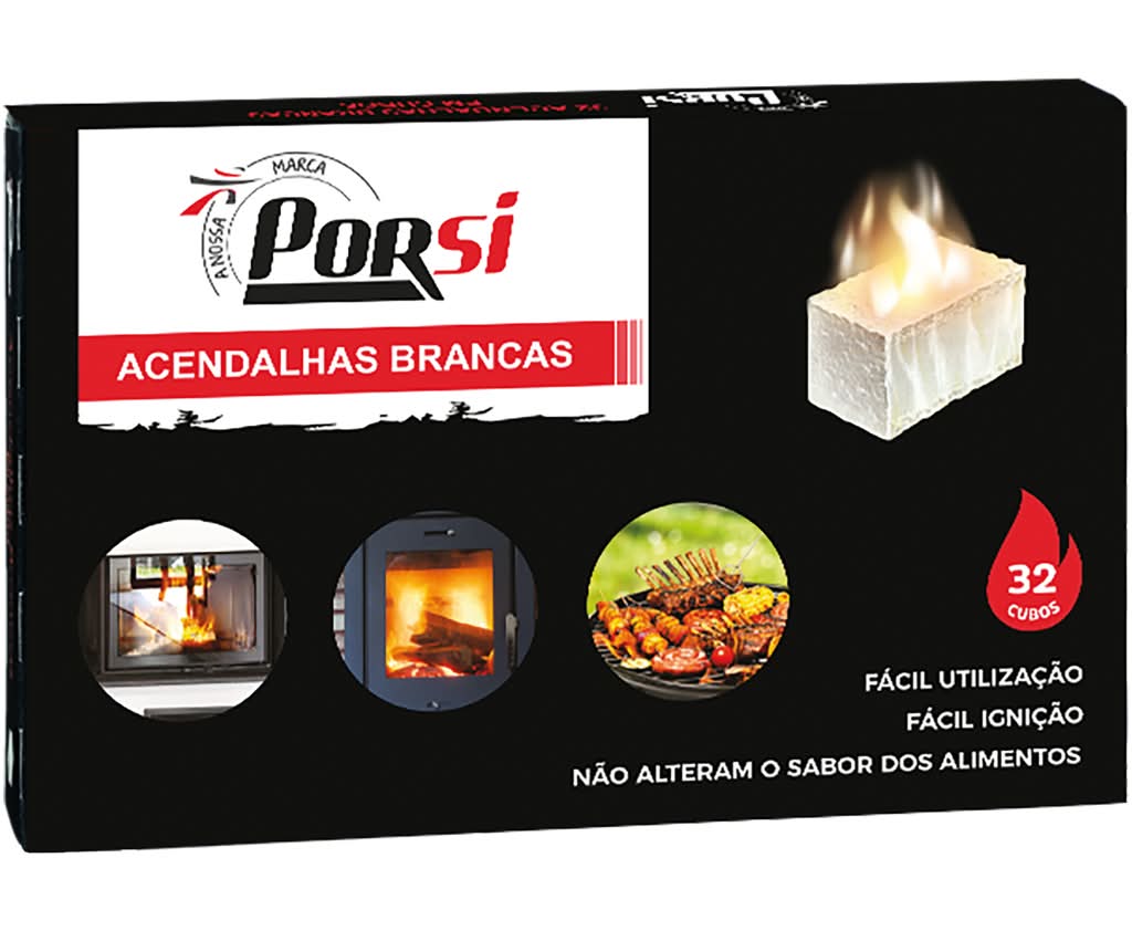 PorSi - Acendalha branca, 32 cubos