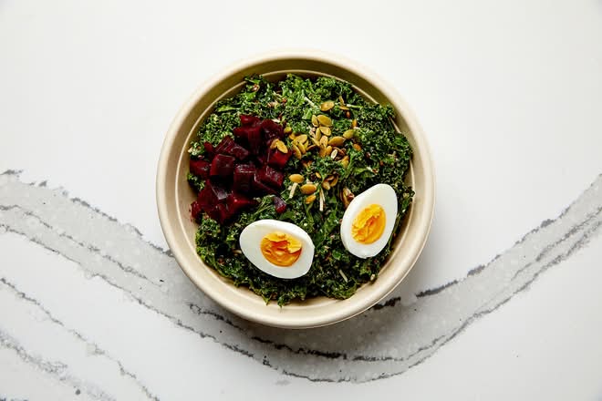 moss kale salad (GF/V opt)
