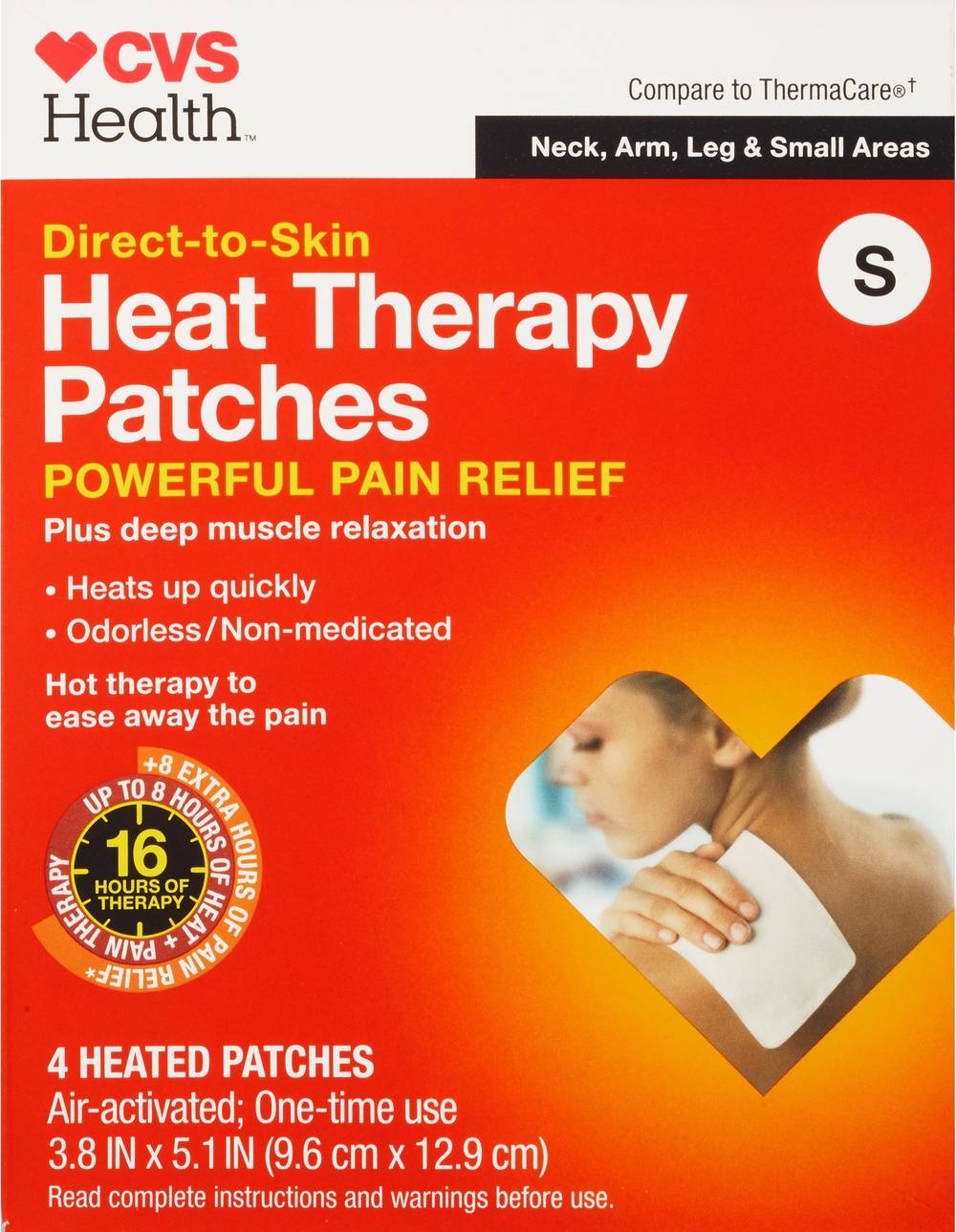 Cvs Health Heat Therapy Patches, Small, 4Ct