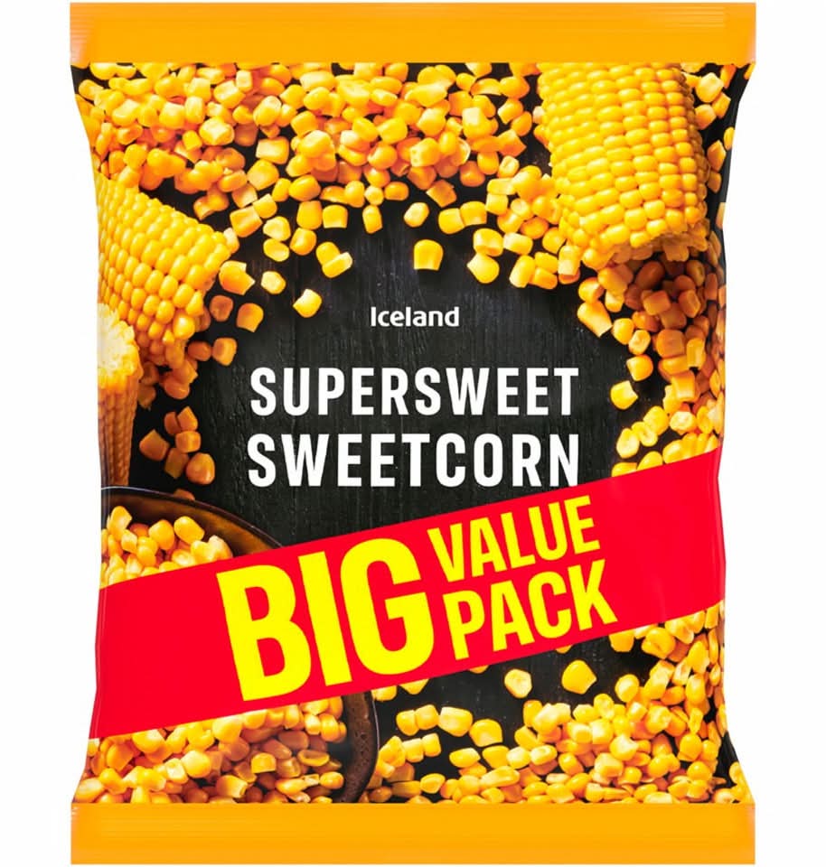 Iceland Supersweet Sweetcorn Big Value pack (860g)