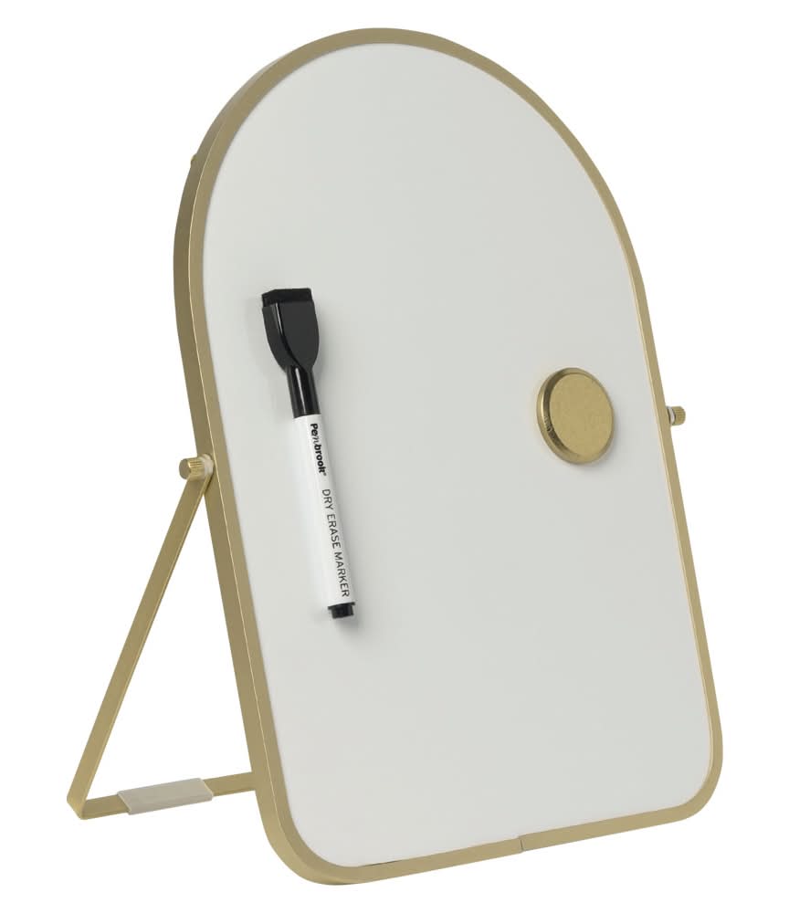Pembrook Arched Desktop Dry Erase Board, Gold