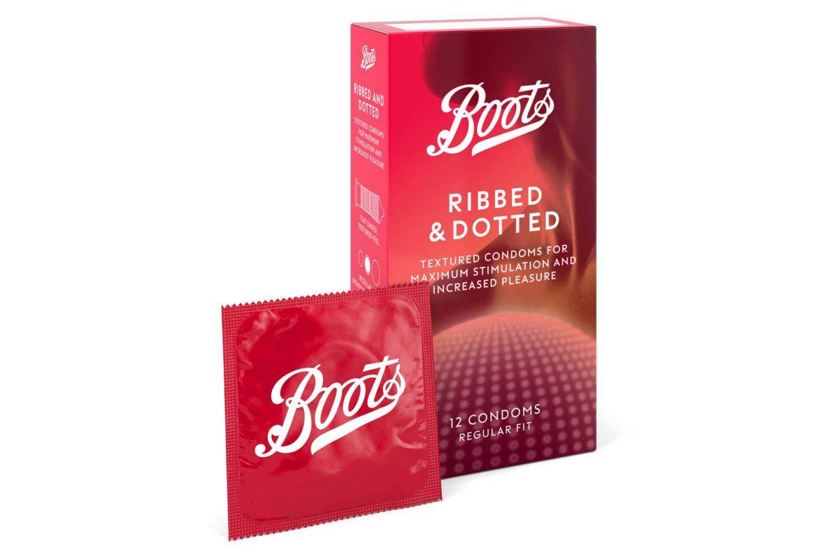 Boots Ribbed & Dotted Condoms - 12 pack