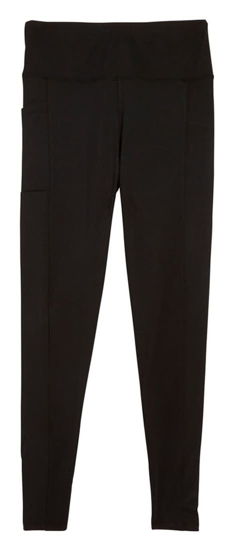 Zone Pro Ladies High Waist Full Length Cell Phone Pocket Legging, Medium, Black