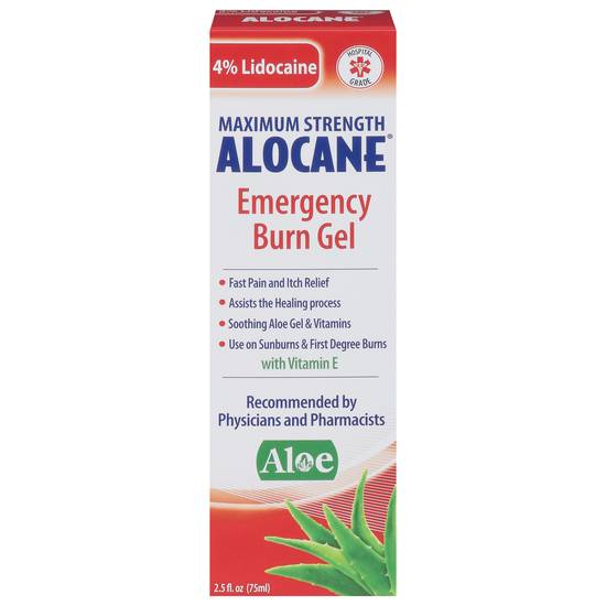 Alocane Maximum Strength Emergency Burn Gel With Vitamin E