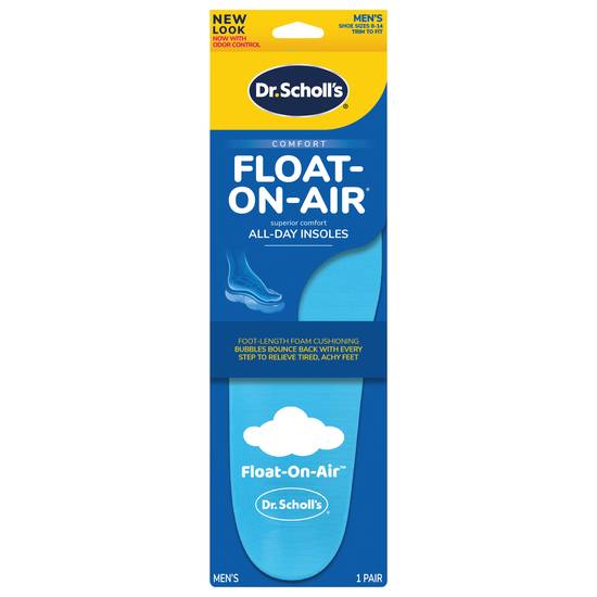 Dr. Scholl's Float-On-Air Foam Insoles Men Sizes 8-14
