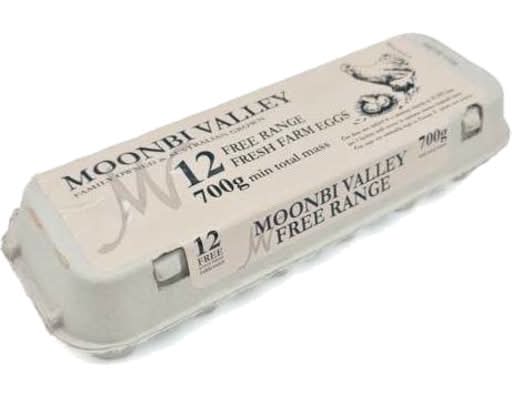 Moonbi Valley Free Range Eggs (700g)