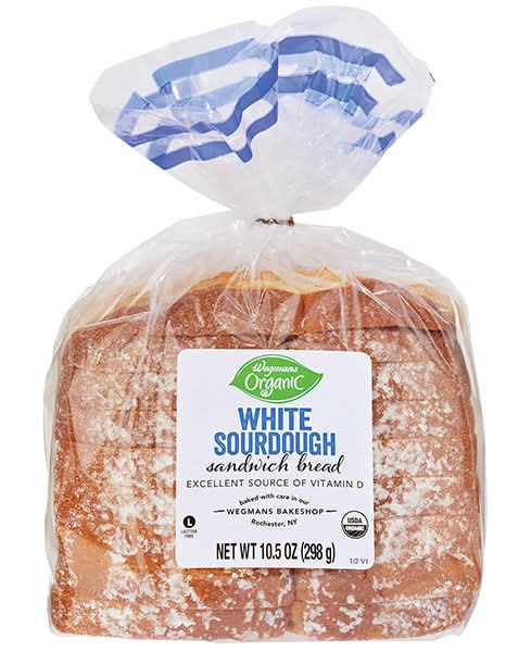 Wegmans Organic White Sourdough Sandwich Bread, Half Loaf