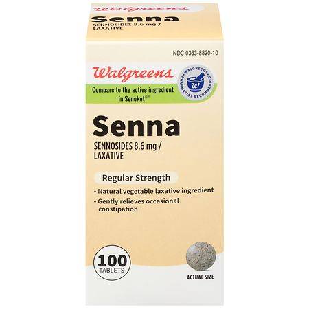 Walgreens Senna Natural Vegetable Laxative Tablets