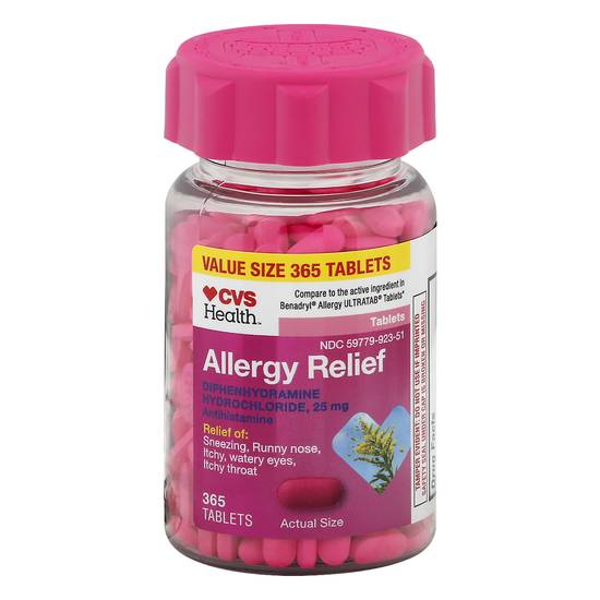 Cvs Health 25 mg Allergy Relief Tablets