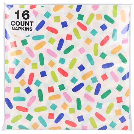 Festive Voice 2-Ply Lunch Napkins Confetti, 13x13 in