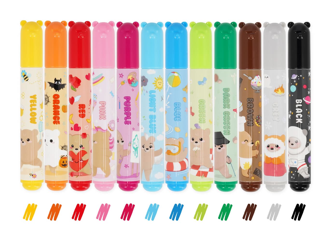 Conjunto 12 Marcadores - Teddy's Friends