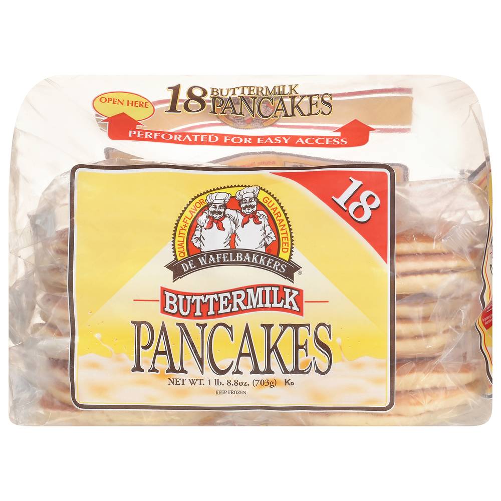 De Wafelbakkers Buttermilk Pancakes (8.8 oz, 18 ct)