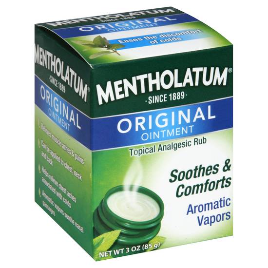 Mentholatum Original Chest Topical Analgesic Rub Ointment