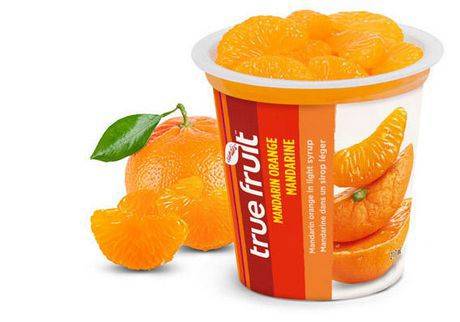 Sundia true fruit mandarine sundia true fruit dans un sirop léger (217 ml) - mandarin orange in light syrup (217 ml)