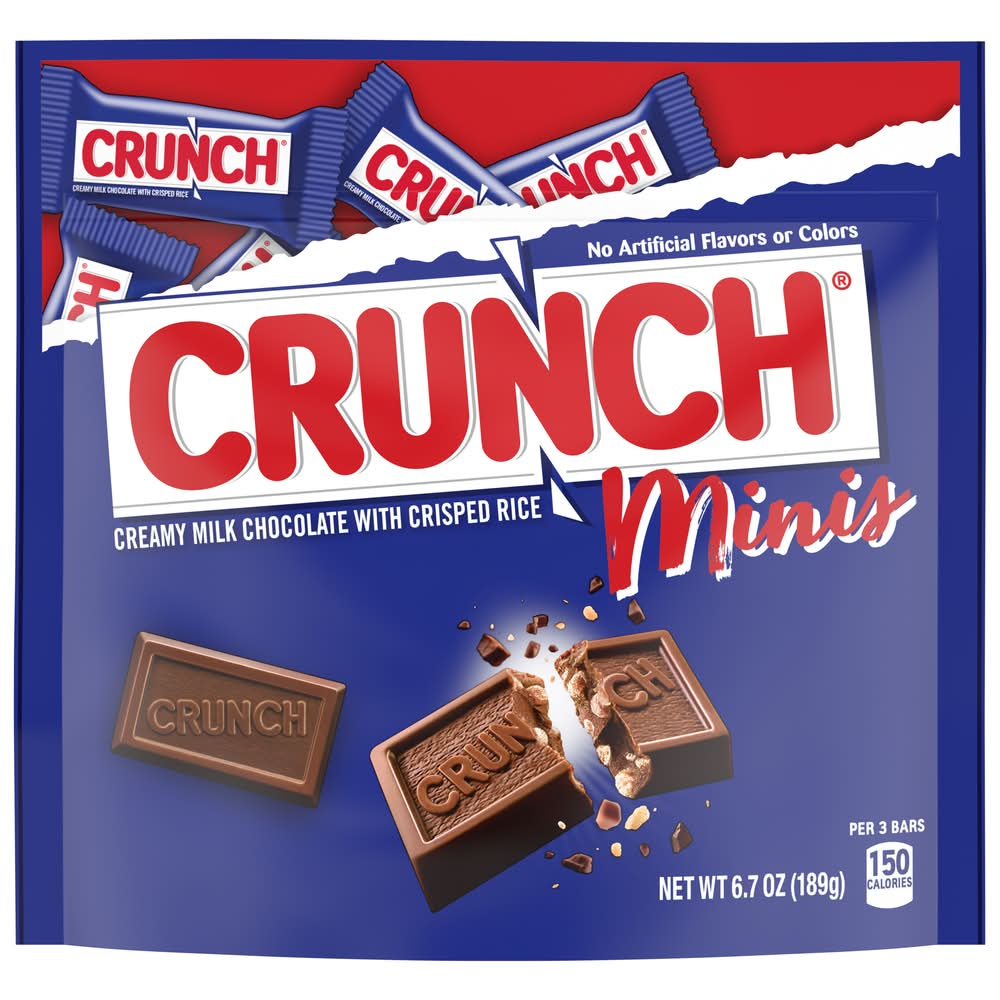 Crunch Real Milk Chocolate Mini Candy Bars (6.7 oz)