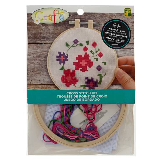 # Mini Cross Stitch Kit & Plastic Hoop (12.5 cm)