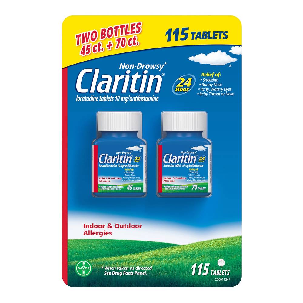 Claritin 10mg Non-Drowsy 24 Hour Allergies Tablets (115 ct)