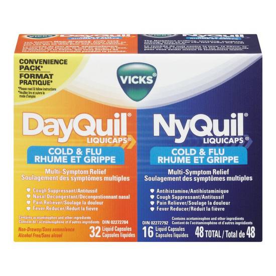 Vicks Dayquil Nyquil Cold & Flu Combo (48 ea)