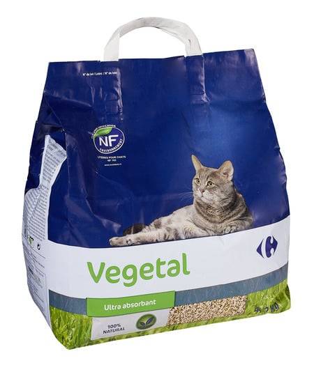 Litière pour chats végétale CARREFOUR - le sac de 4,2 kg