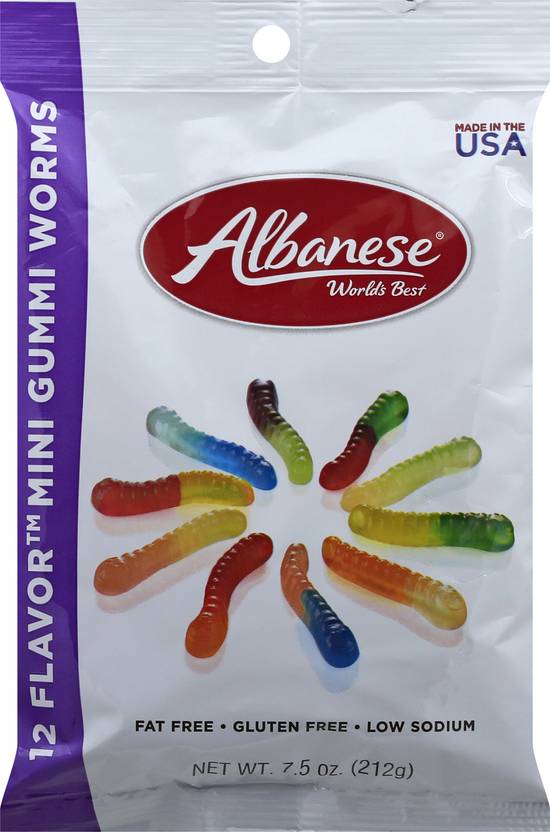 Albanese World's Best 12 Flavor Mini Gummi Worms