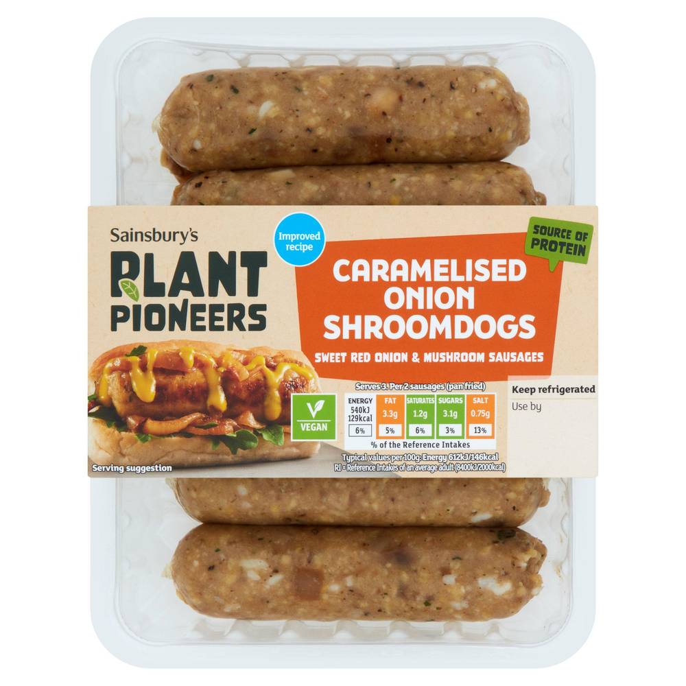 Plant Pioneers Caramelised Onion Shroomdogs x6 300g