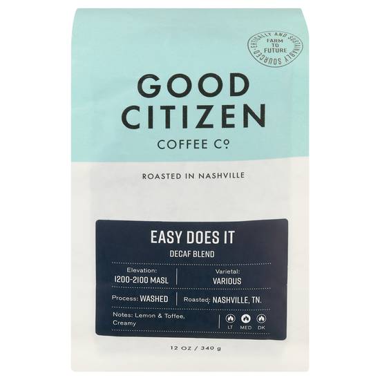 Good Citizen Easy Does It Decaf Blend Medium Roast Coffee (12 oz)