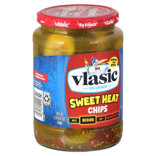 Vlasic Medium Sweet Heat Chips Pickles