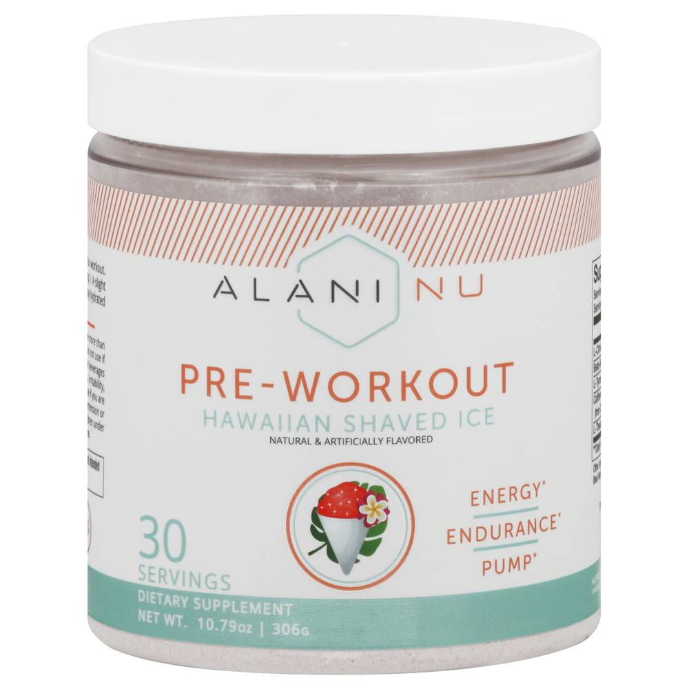 Alani Nu Pre-Workout Hawaiian Shaved Ice Flavor (10.8 oz)