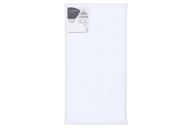 Morrisons DL White Envelopes 20pk