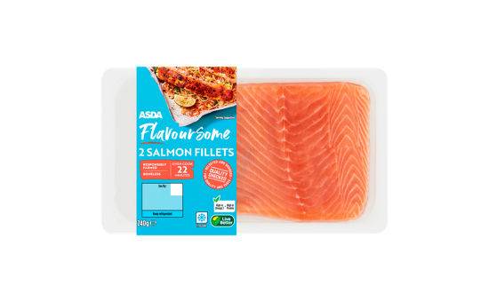 ASDA 2 Salmon Fillets 240G