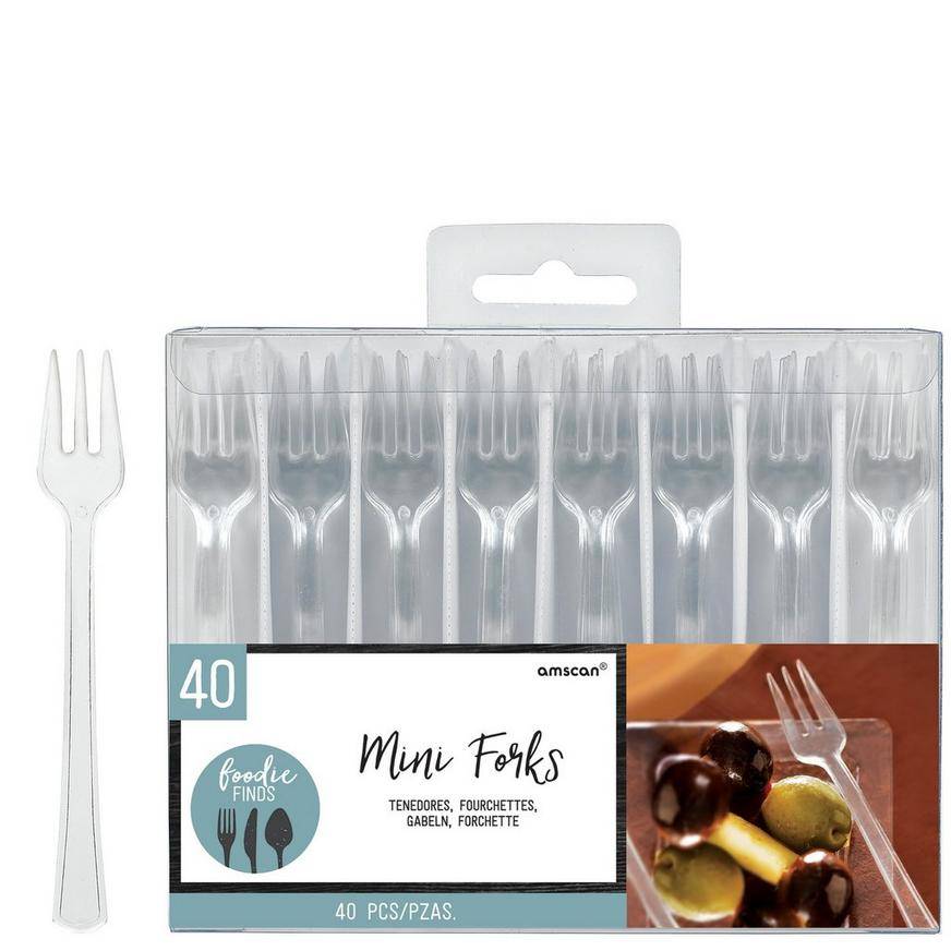 Party City Mini Clear Plastic Forks (clear)