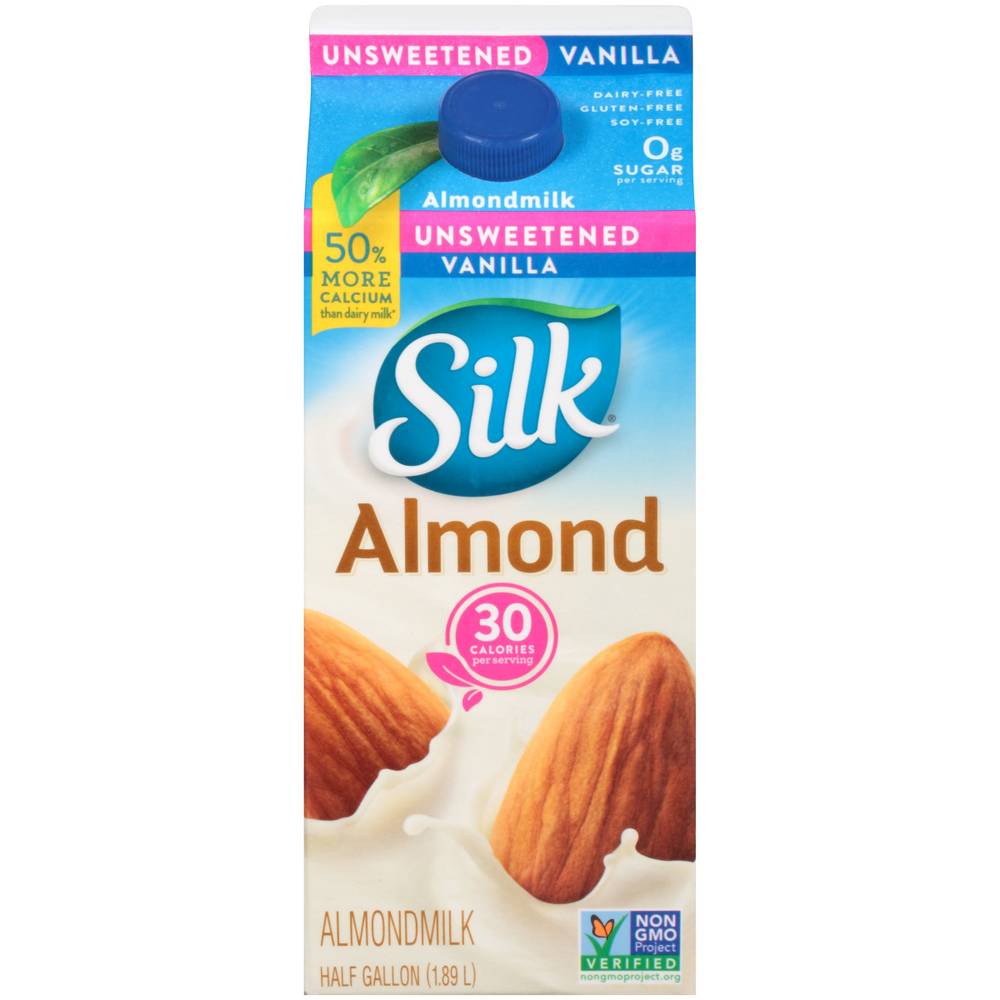 Silk - Unsweetened Vanilla Almond Milk - 64oz. Carton