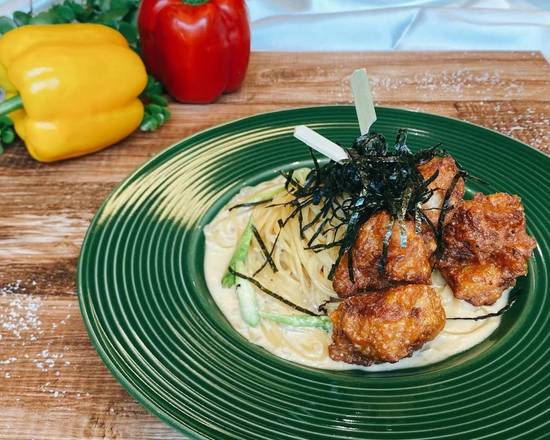 Liz獨家唐揚雞壽喜燒義大利麵 Teriyaki Fried Chicken Pasta