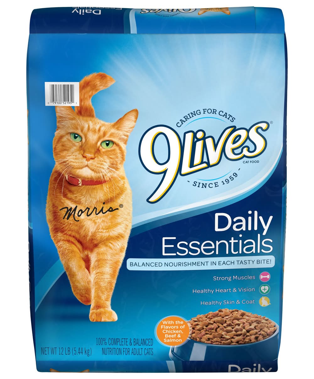 9Lives Daily Essentials Chicken Beef & Salmon Cat Food (12 lbs)