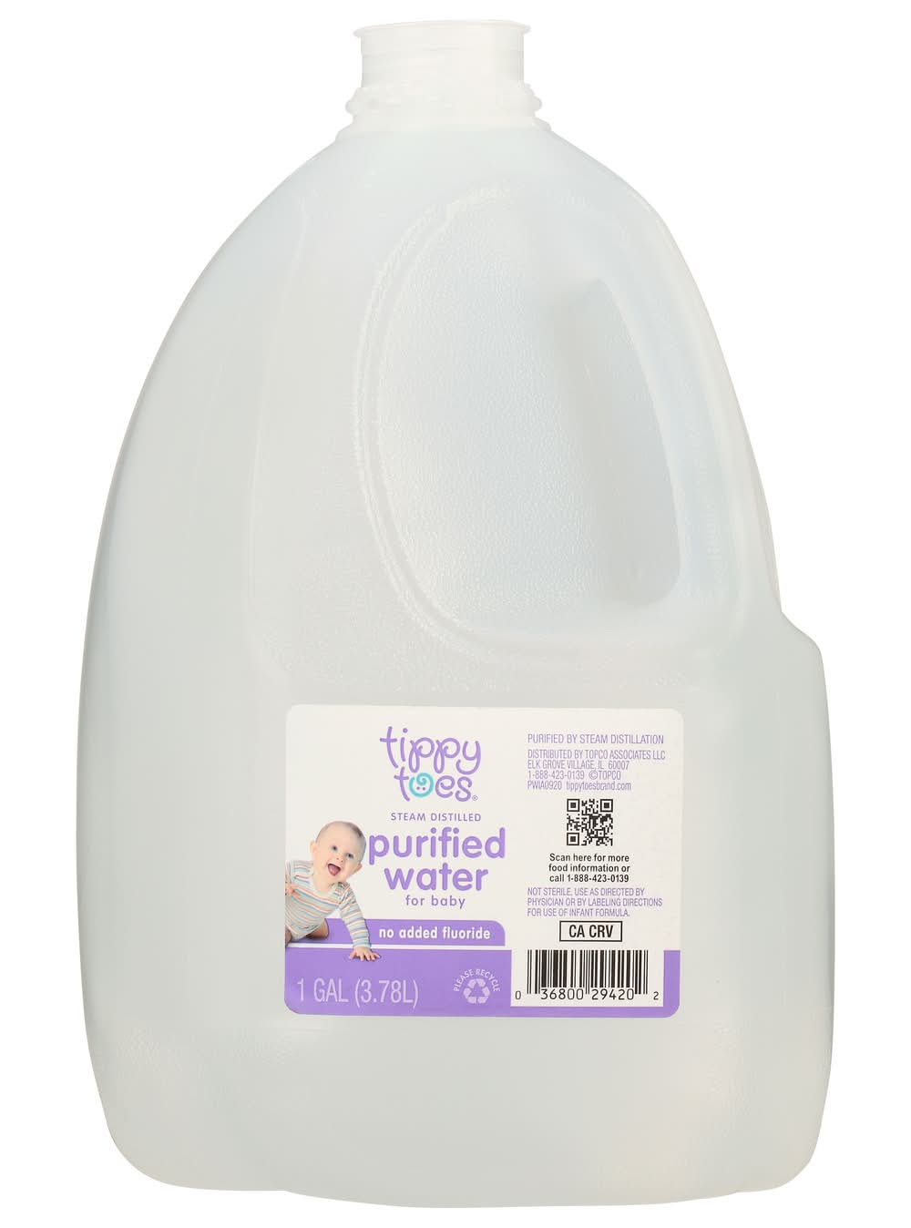 Tippy Toes Steam Distilled Purified Water For Baby (1 gal)