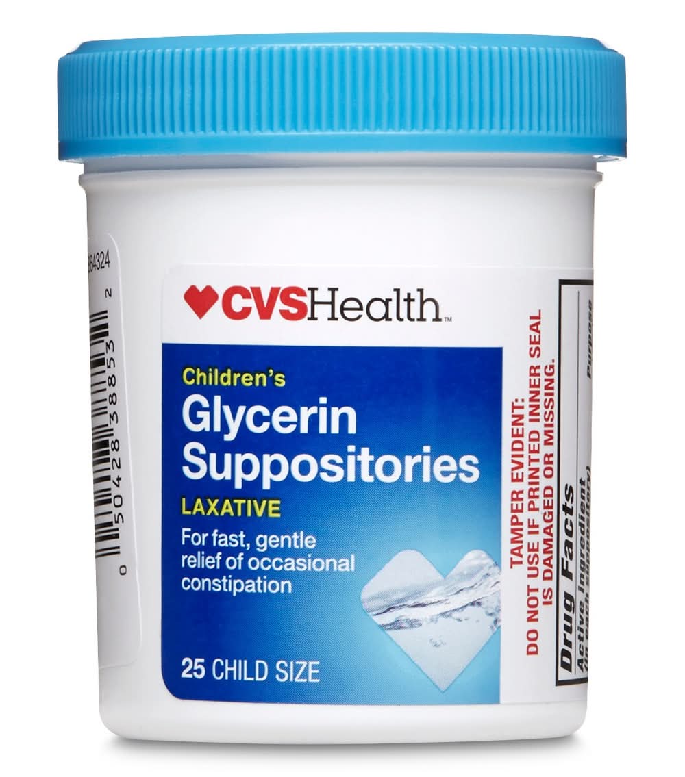 CVS Health Glycerin Suppositories Childrens Laxative (25 ct)