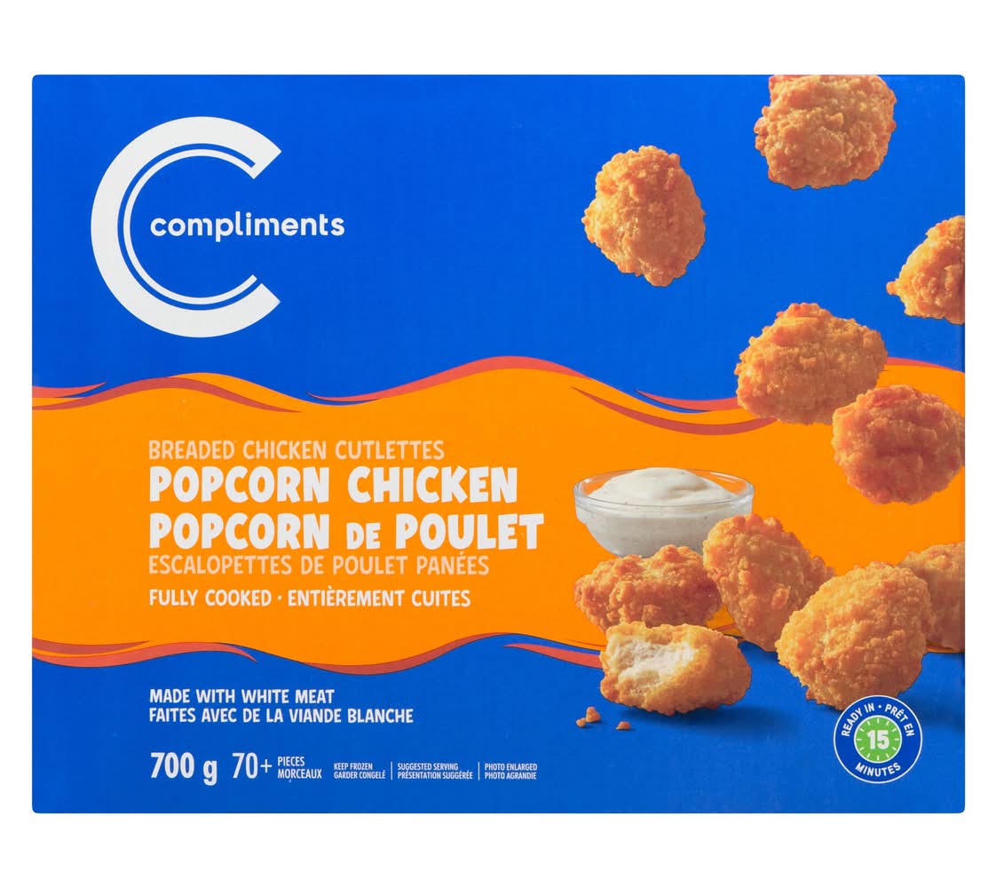 Compliments Breaded Chicken Cutlettes Popcorn (700 g)
