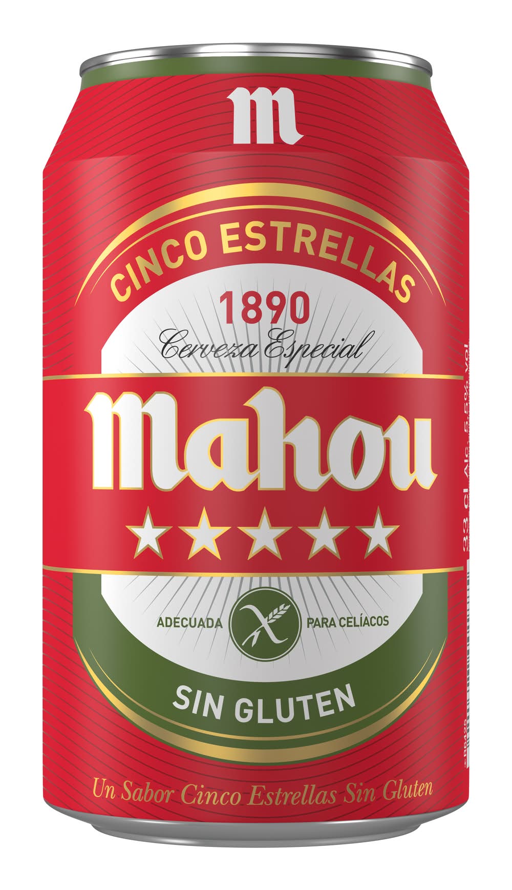 Cerveza especial cinco estrellas sin gluten · Mahou (330 ml)