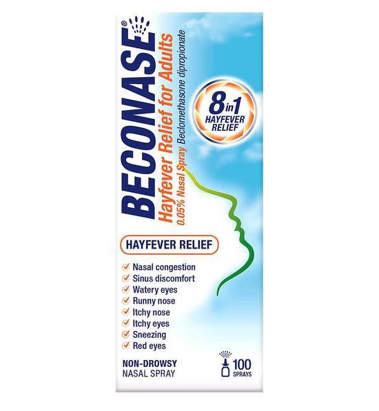 Beconase Hayfever Relief for Adults Nasal Spray - 100 Sprays