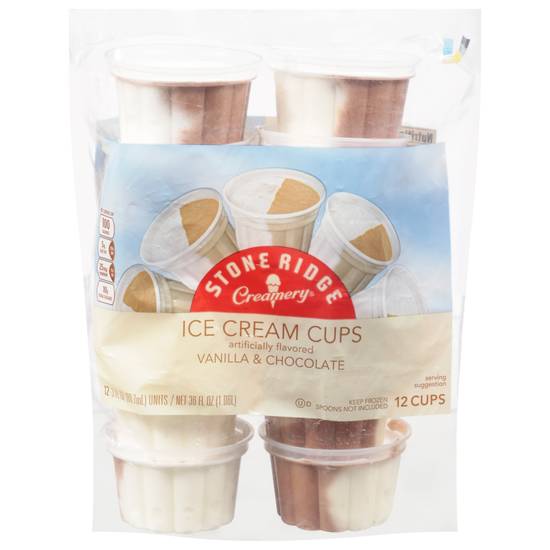 Stone Ridge Creamery Vanilla & Chocolate Ice Cream Cups (12 ct)